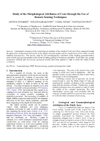Study of the Morphological Attributes of Crete Through the Use of Remote Sensing Techniques