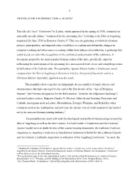 1 TRANSLATOR's INTRODUCTION to AGAINST the Title of a “New