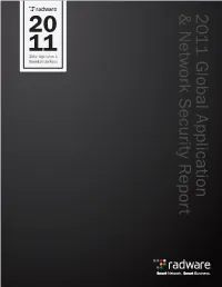 2011 Global Application & Network Security Report