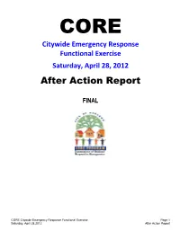 After Action Report