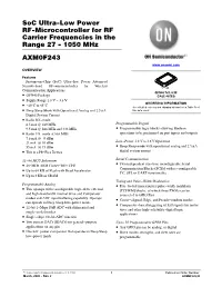 Axm0f243 Overview