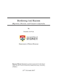 (On) Racism Migration, Division, and Consent in Australia