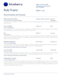 Rob Franz Editor​ A​ Vid