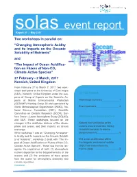 Solas Event Report Report 01 I May 2017