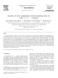 Accurate Ab Initio Computation of Thermochemical Data for C3hx Ðx ¼ 0; ...; 4Þ Species