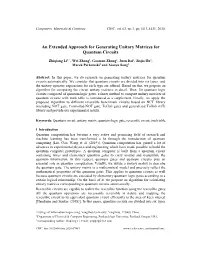 An Extended Approach for Generating Unitary Matrices for Quantum Circuits