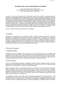 An Outline of the Causes of Deforestation in Cambodia