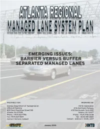Barrier Versus Buffer Separated Managed Lanes