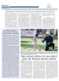 Big GUNS OPEN up on First Day of HONG KONG OPEN