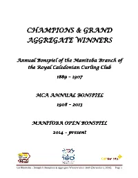 Champions & Grand Aggregate Winners