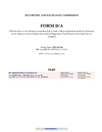 D1 Capital Partners Onshore LP Form D/A Filed 2021-07-09