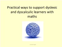 Dyscalculia in the Classroom
