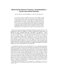 Evaluating Bias in Teacher Value-Added Estimates