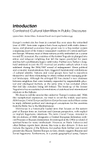 Introduction Contested Cultural Identities in Public Discourse
