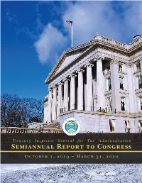 Tigta Semiannual Report to Congress