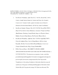 (1925-2014) Horn Arrangements for the Four Tops and the Temptations: a Lecture Recital