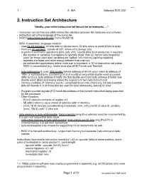 2. Instruction Set Architecture