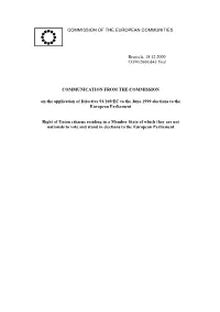 843 Final COMMUNICATION from the COMMISSION on the Applicat