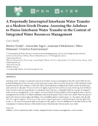 Assessing the Acheloos to Pinios Interbasin Water Transfer in the Context of Integrated Water Resources Management