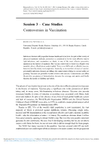 Case Studies Controversies in Vaccination