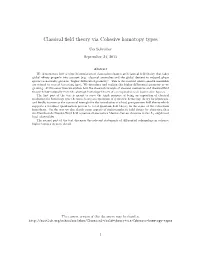 Classical Field Theory Via Cohesive Homotopy Types