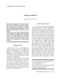 CURRENT CONCEPTS REVIEW Limping in Childhood
