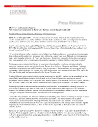 (Page 1 of 2) J.D. Power and Associates Reports: New-Homeowner Satisfaction in the Greater Toronto Area Declines Considerably Br