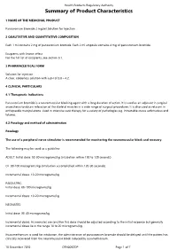 Summary of Product Characteristics