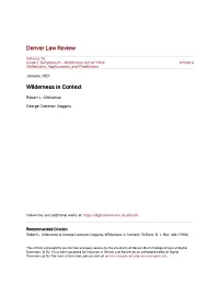 Wilderness in Context
