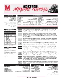 2019 Schedule Maryland Rutgers Setting the Stage