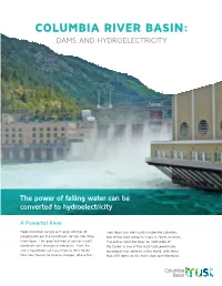 Dams and Hydroelectricity in the Columbia