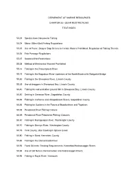 Deparment of Marine Resources Chapter 55