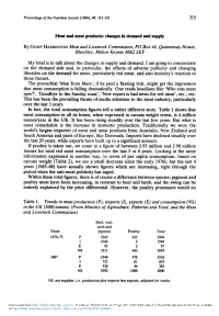 Meat and Meat Products: Changes in Demand and Supply