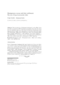 Montgomery Curves and Their Arithmetic the Case of Large Characteristic ﬁelds