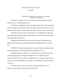 SENATE JOINT RESOLUTION 363 by Watson a RESOLUTION to Honor