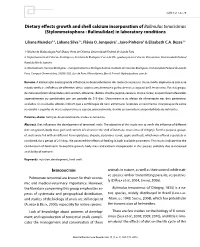Stylommatophora : Bulimulidae) in Laboratory Conditions
