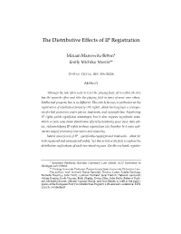 The Distributive Effects of IP Registration