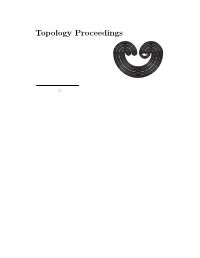 Topology Proceedings