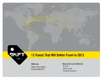 13 Trends That Will Define Travel in 2013