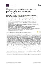Analysis of Expression Pattern of Snornas in Different Cancer Types