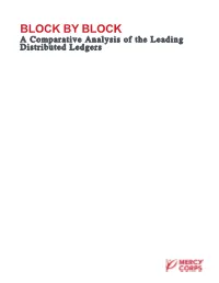 BLOCK by BLOCK a Comparative Analysis of the Leading Distributed Ledgers