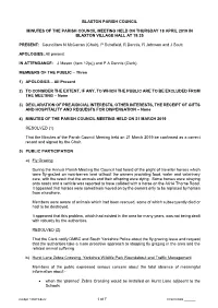 Minutes 18 April 2019.Pdf