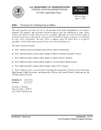 Order JO 7400.2N Procedures for Handling Airspace Matters Table of Contents