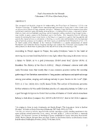 Paul's Panegyric for the Messiah