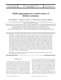 Shark Aggregation in Coastal Waters of British Columbia