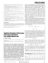 Significant Dissipation of Tidal Energy in the Deep Ocean Inferred from Satellite Altimeter Data
