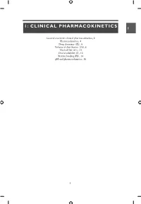 1: Clinical Pharmacokinetics 1