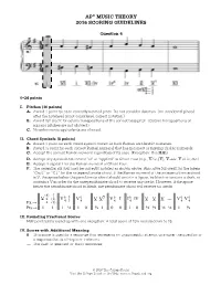 AP Music Theory Student Sample (2016) – Question 4