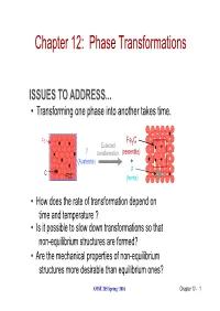 Chapter 12: Phase Transformations