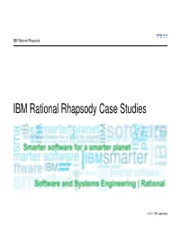 IBM Rational Rhapsody Case Studies